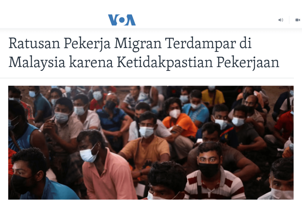 Ratusan Pekerja Migran Terdampar di Malaysia karena Ketidakpastian Pekerjaan