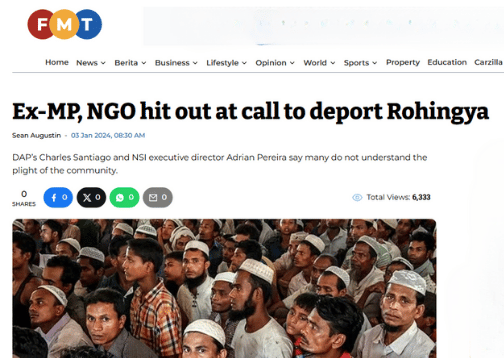 Ex-MP, NGO hit out at call to deport Rohingya