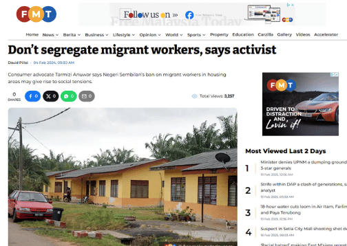 Don’t segregate migrant workers, says activist