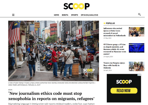 New journalism ethics code must stop xenophobia in reports on migrants, refugees
