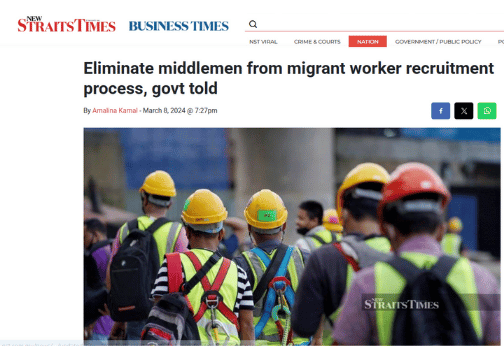 Eliminate middlemen from migrant worker recruitment process, govt told
