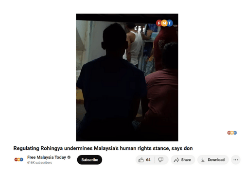 Regulating Rohingya undermines Malaysia’s human rights stance, says don