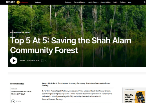 TOP 5 AT 5 – SAVING THE SHAH ALAM COMMUNITY FOREST