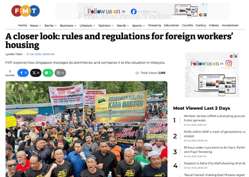 A closer look: rules and regulations for foreign workers’ housing