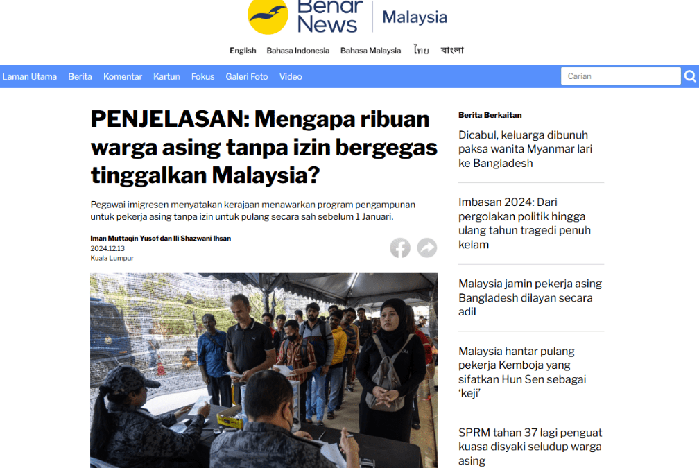 PENJELASAN: Mengapa ribuan warga asing tanpa izin bergegas tinggalkan Malaysia?