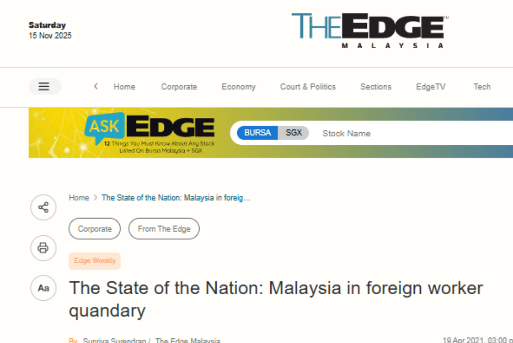 The State of the Nation: Malaysia in foreign worker quandary