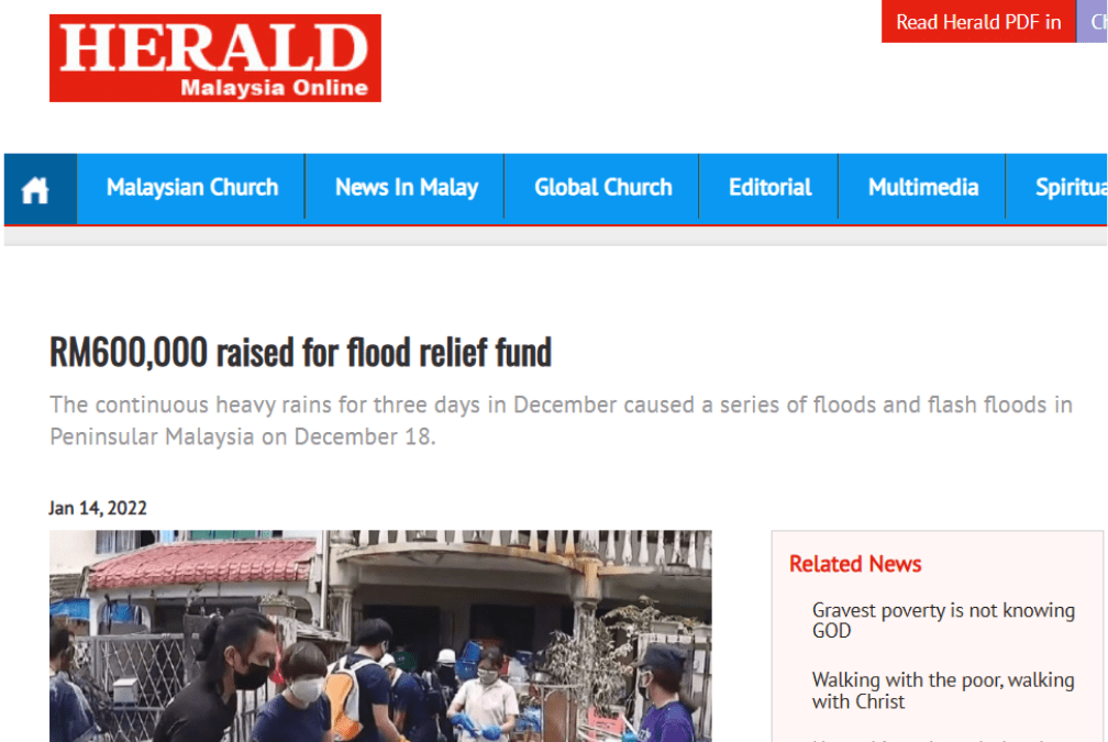 RM600,000 raised for flood relief fund