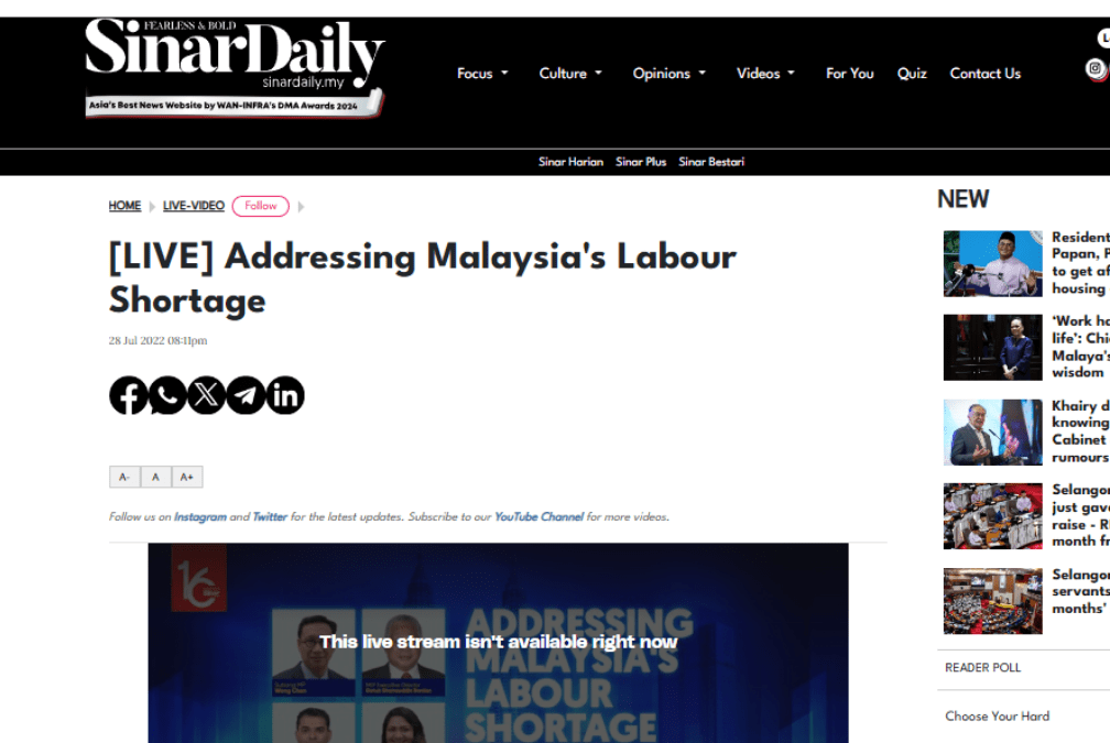 Addressing Malaysia’s Labour Shortage