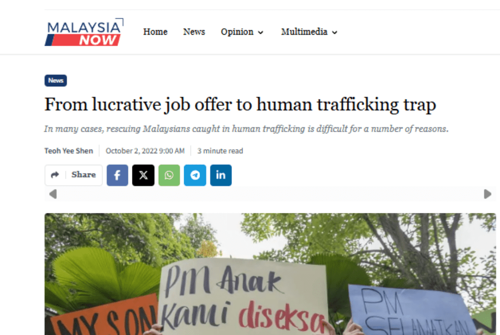 From lucrative job offer to human trafficking trap