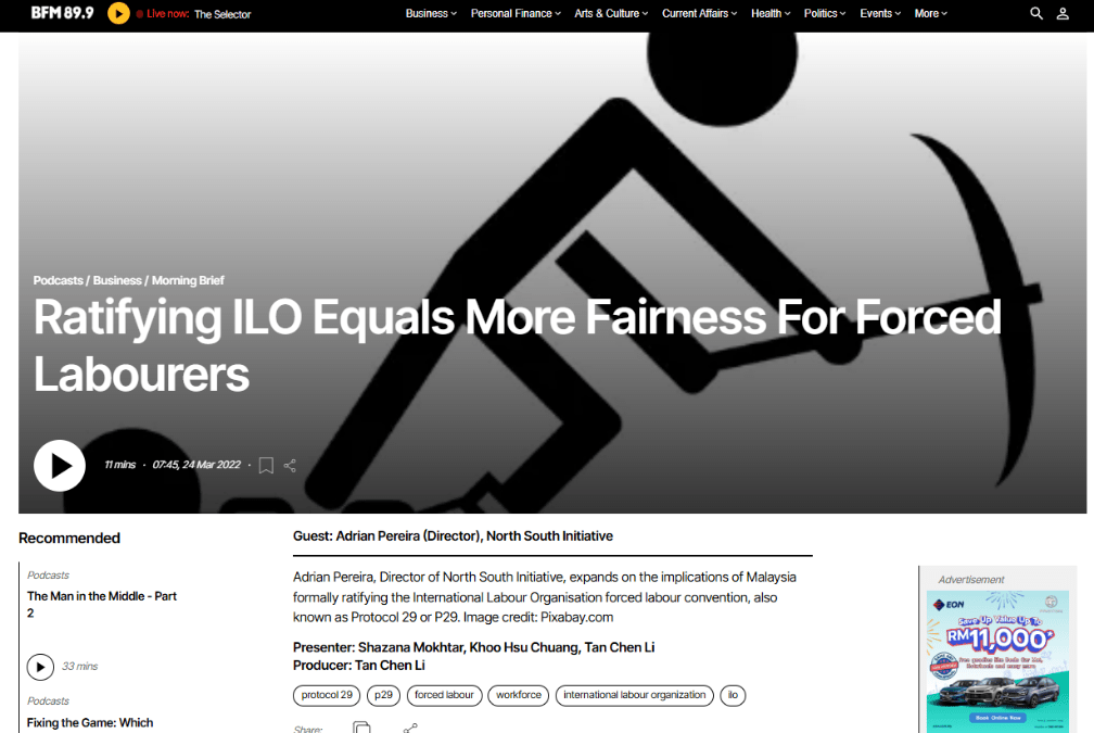 Ratifying ILO Equals More Fairness For Forced Labourers