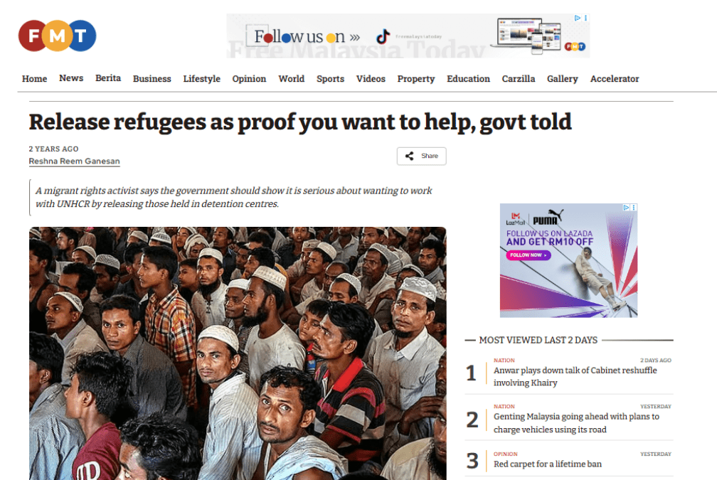 Release refugees as proof you want to help, govt told
