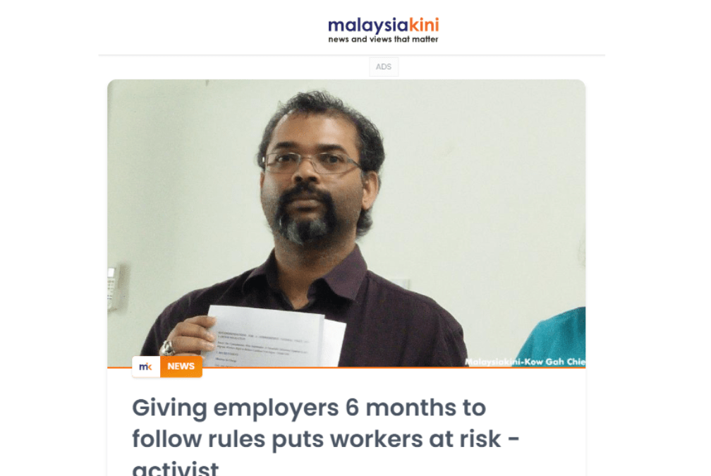 Giving employers 6 months to follow rules puts workers at risk – activist