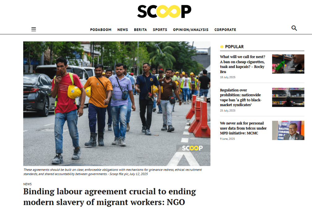 Binding labour agreement crucial to ending modern day slavery of migrant workers: NGO