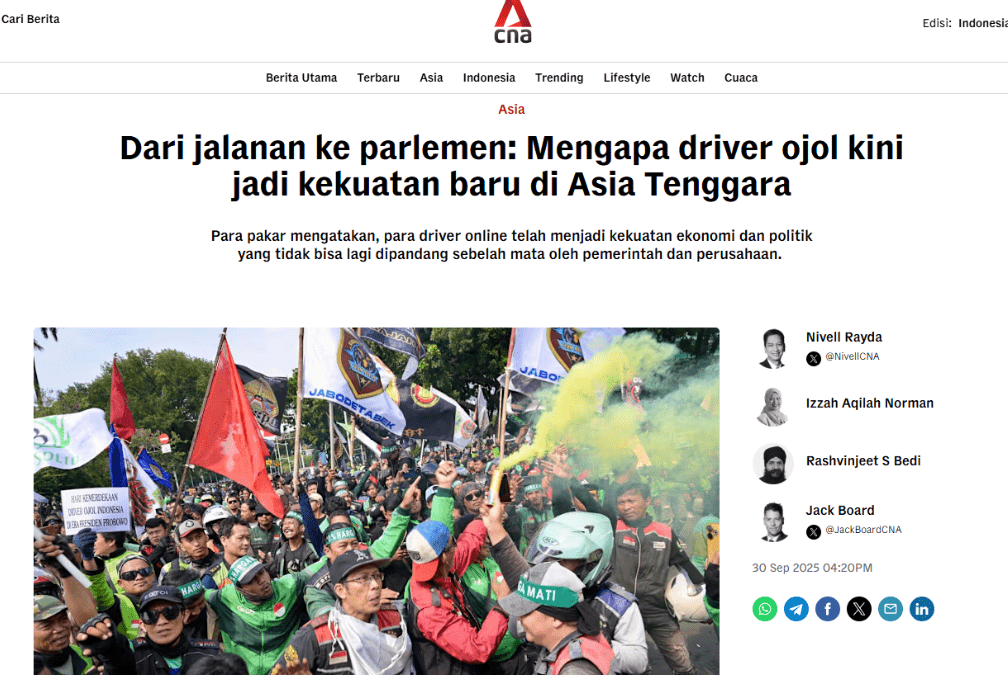 Dari jalanan ke parlemen: Mengapa driver ojol kini jadi kekuatan baru di Asia Tenggara