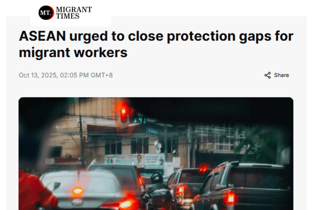 ASEAN urged to close protection gaps for migrant workers