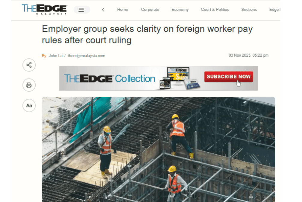 Employer group seeks clarity on foreign worker pay rules after court ruling