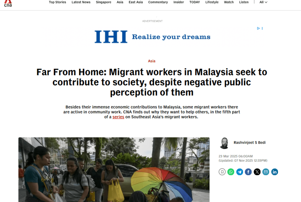 Far From Home: Migrant workers in Malaysia seek to contribute to society, despite negative public perception of them
