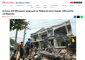 At least 650 Myanmar migrants in Malaysia have family affected by earthquake-image