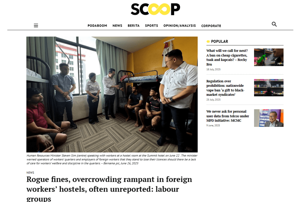 Rogue fines, overcrowding rampant in foreign workers’ hostels, often unreported: labour groups